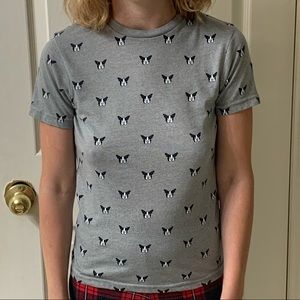 🌷3 for$25🌷Urban Heritage Youth, US 10-12, Grey Dog Print Short Sleeve Tee Shirt